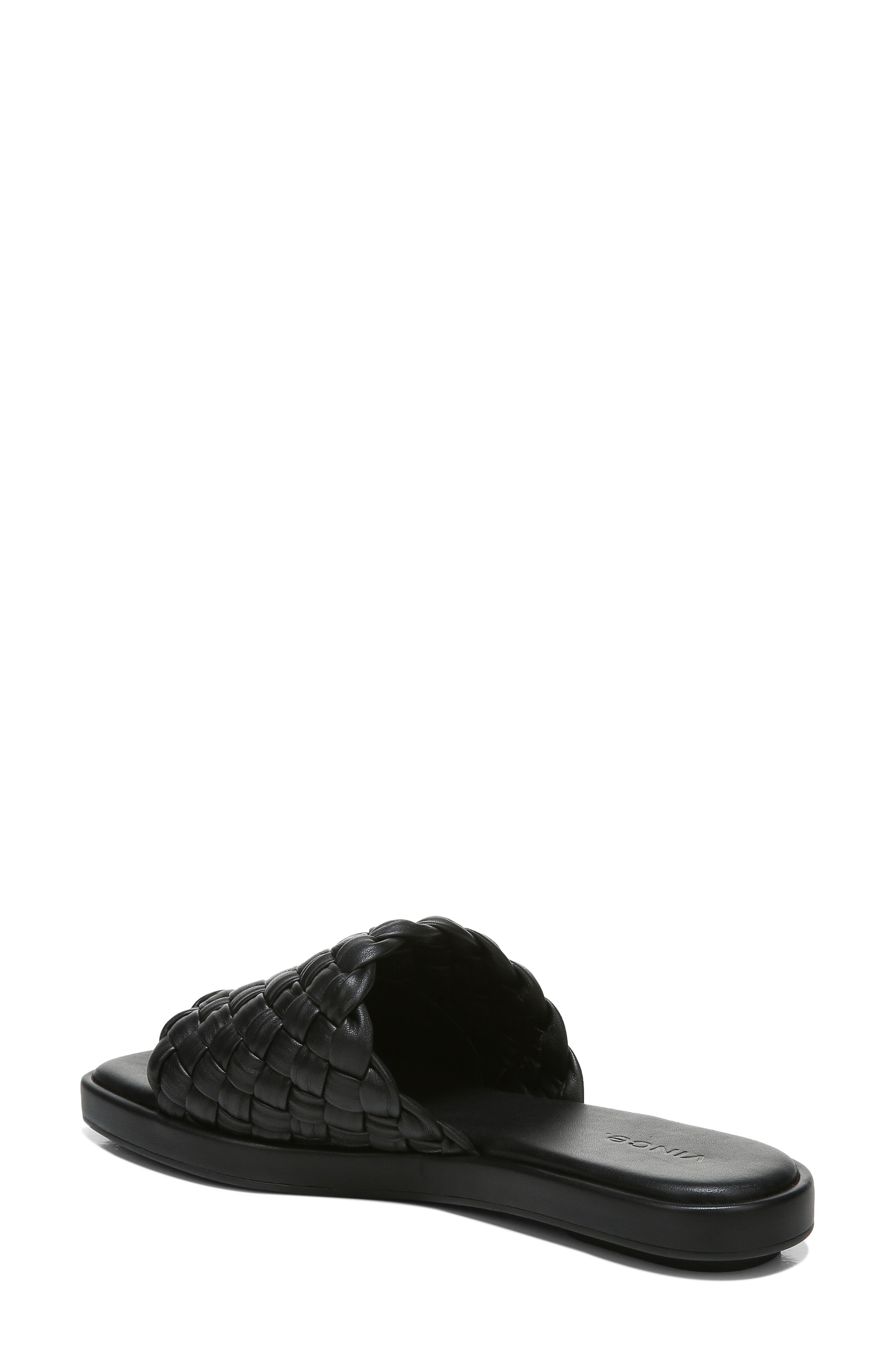Vince Rumi Woven Leather Slide Sandal, Alternate, color, 