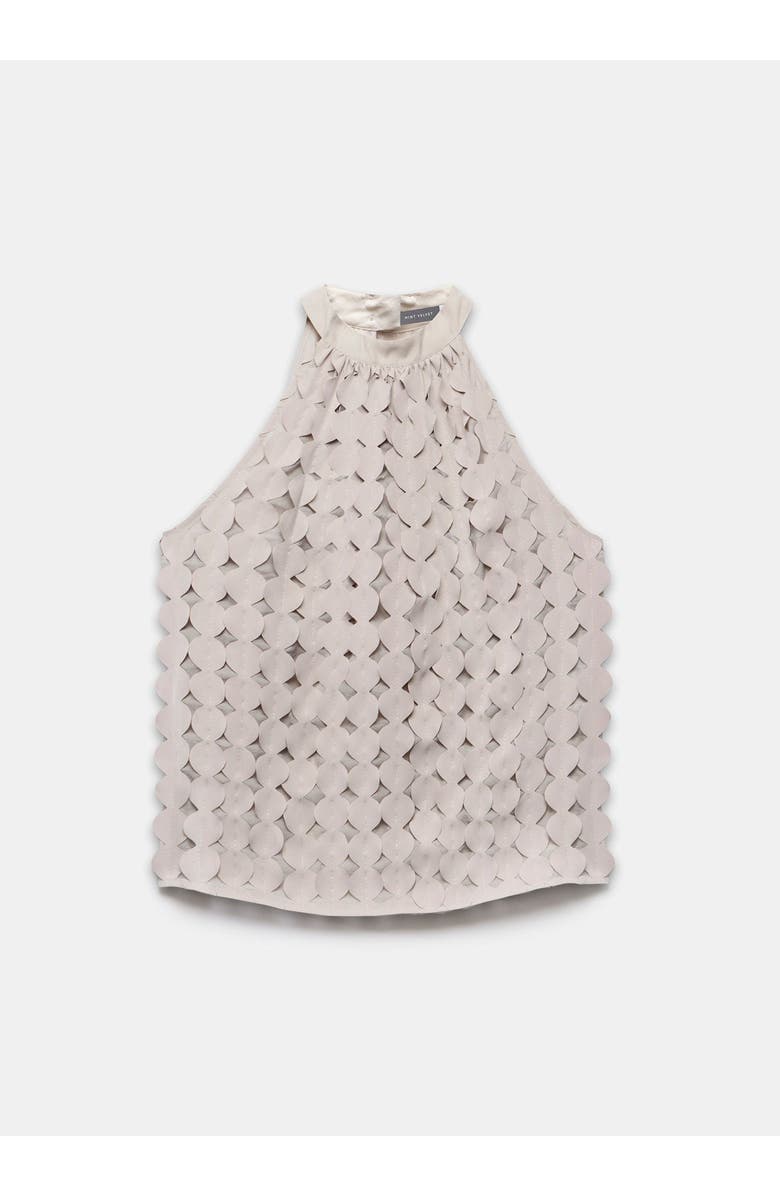 MINT VELVET Neutral Disc Halter Top, Alternate, color, Neutral