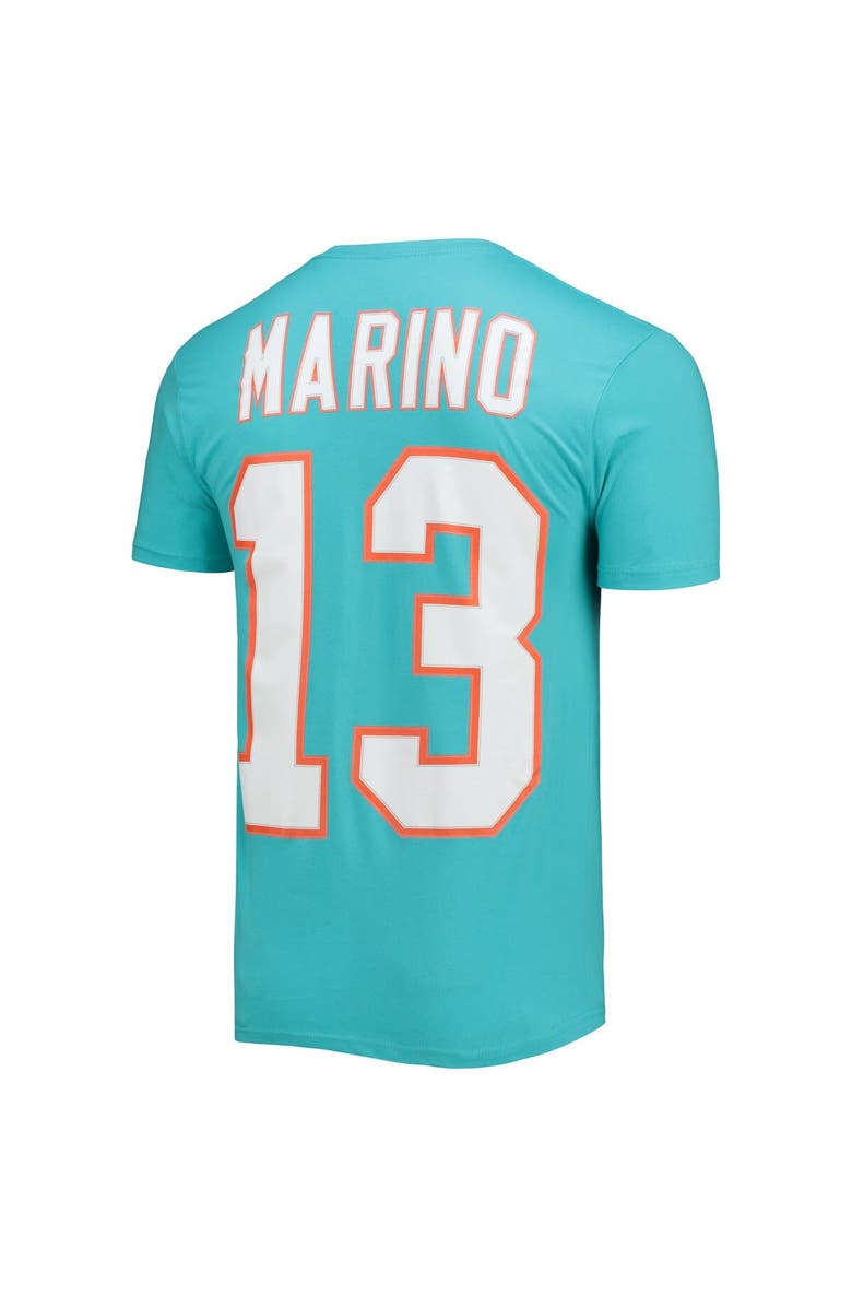 Mitchell & Ness Men's Mitchell & Ness Miami Dolphins Dan Marino Aqua Retired Player Name & Number T-Shirt, Alternate, color, 