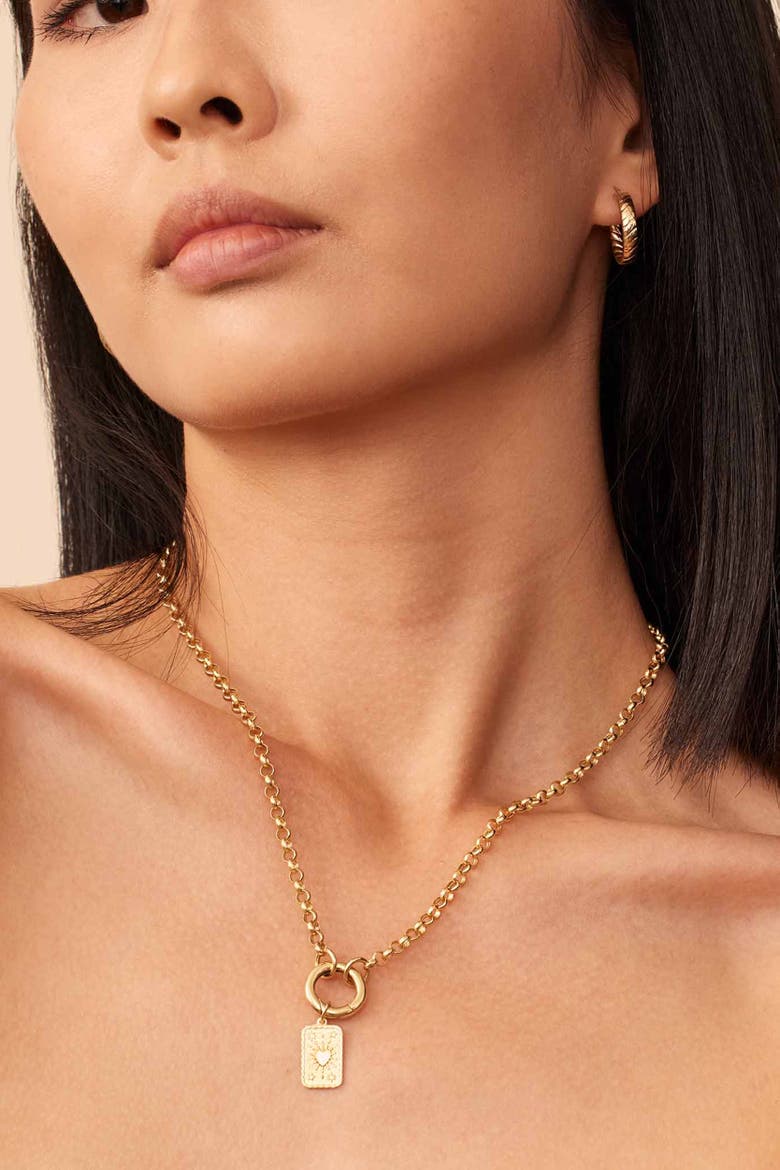 14K Yellow Gold It's Love Pendant Charm, Alternate, color, Yellow Gold