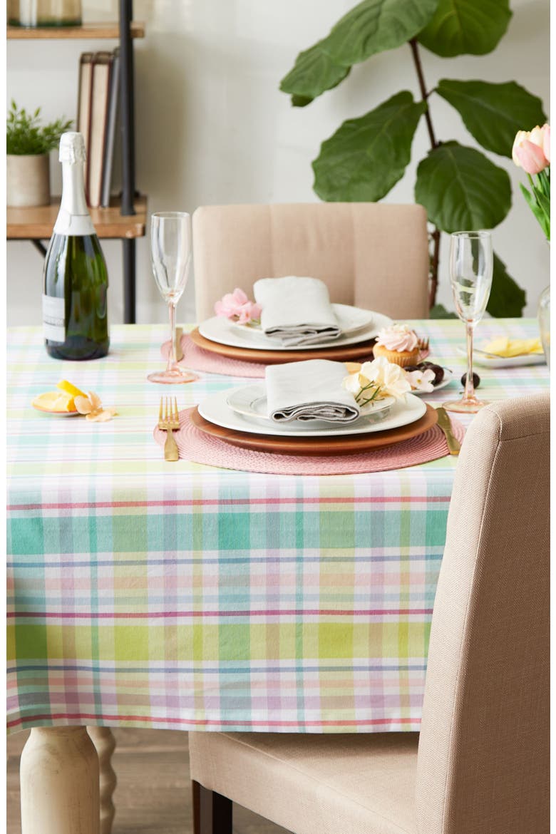 Spring Plaid Tablecloth, Alternate, color, MULTI