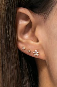 Girls Crew Gardenia Flower Stud Earrings