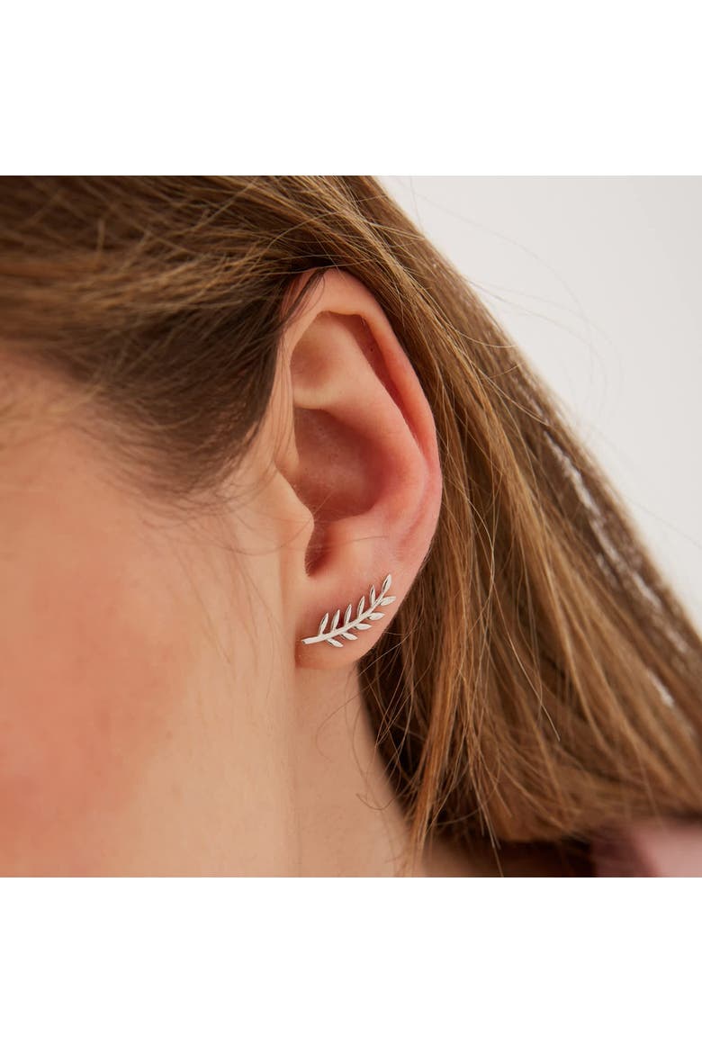 Wheat Earrings Ear Of Wheat Sterling Silver Stud Earring, Alternate, color, Silver