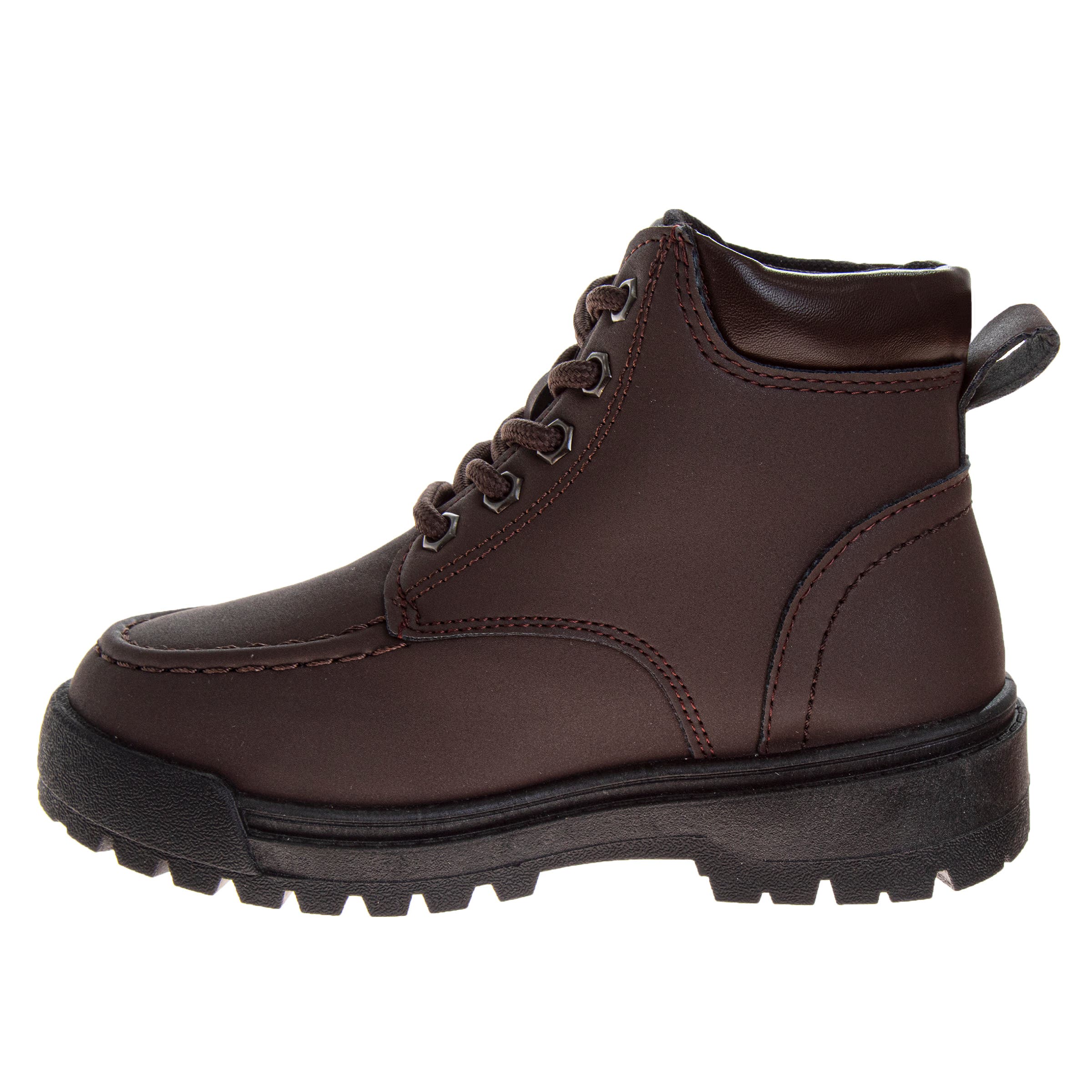 Lace Up Boots Boys  Durable Rugged Outdoor Work Boot Style High Traction Sole, Alternate, color, Brown