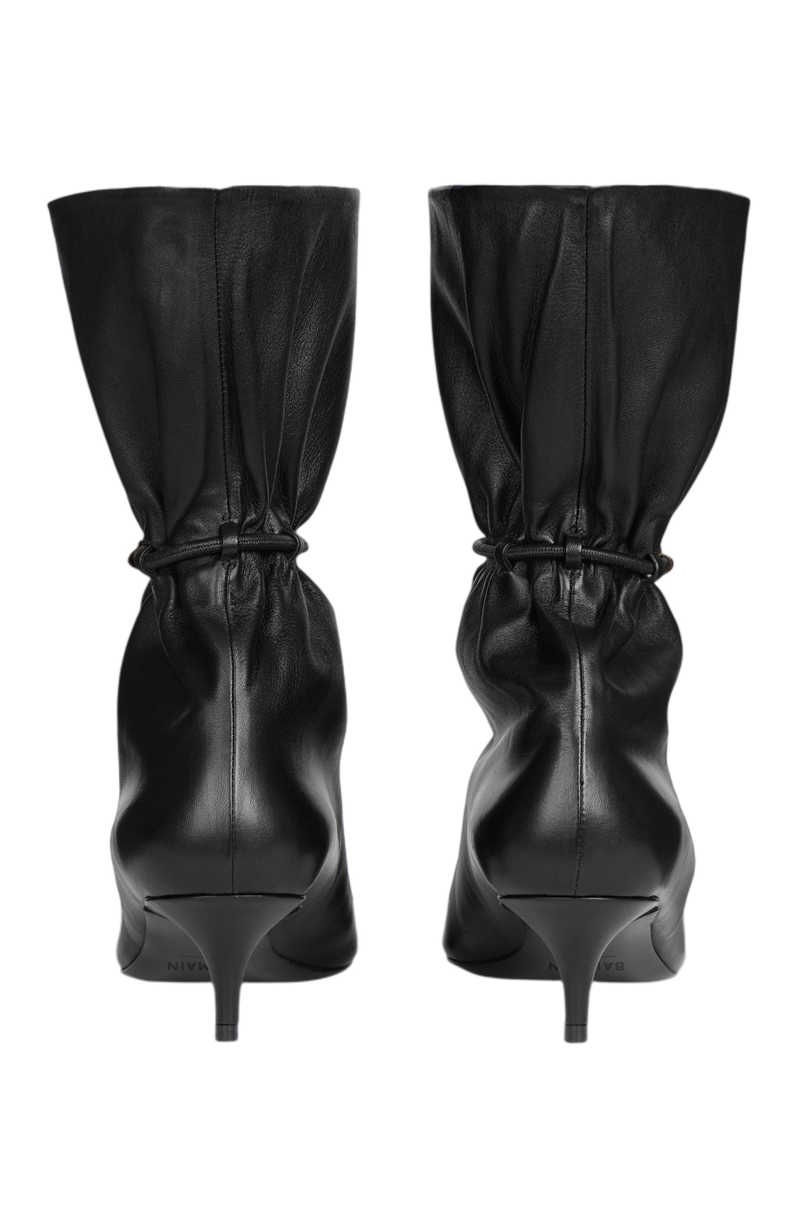 Sphynx Smooth Leather Ankle Boots, Alternate, color, black