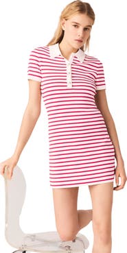 maje Striped polo dress