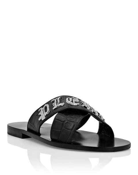 Flat Crocco Printed Sandals Men