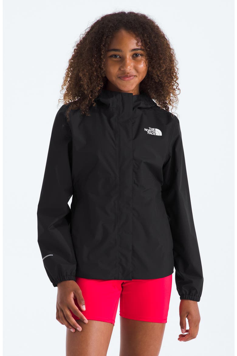 Kids' Antora Waterproof Rain Jacket, Alternate, color, TNF BLACK TNF BLACK