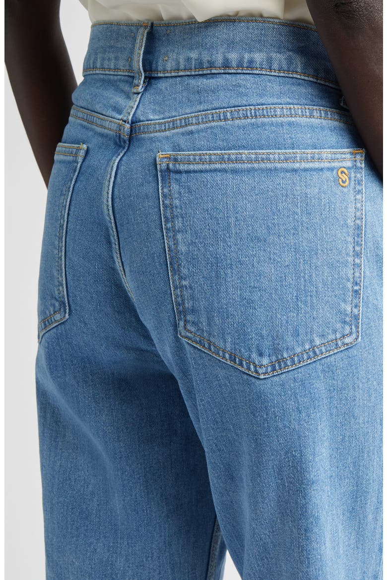 Isabel High Waist Ankle Straight Leg Jeans, Alternate, color, LIGHT DENIM WASH