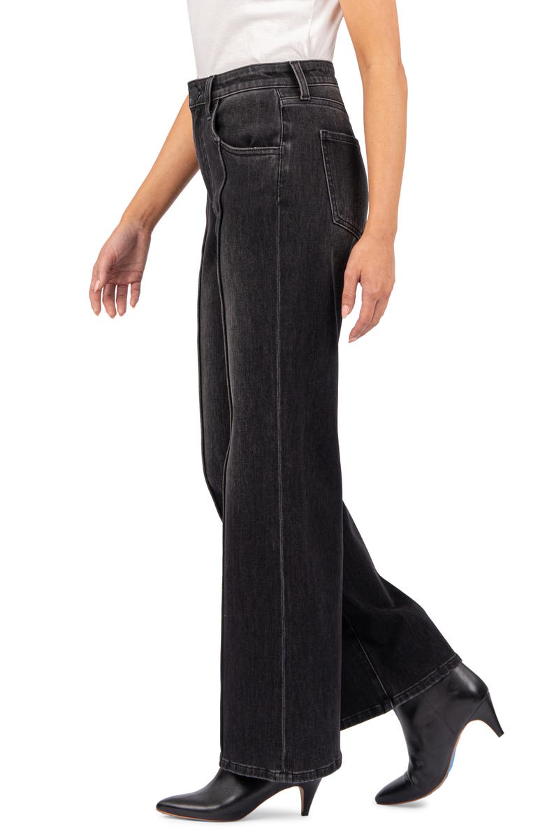 KUT from the Kloth Seamed High Waist Ankle Wide Leg Jeans, Alternate, color, 