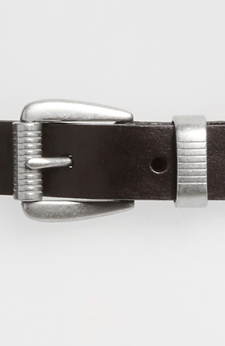 Madewell Leather Three-Piece Belt, Alternate, color,