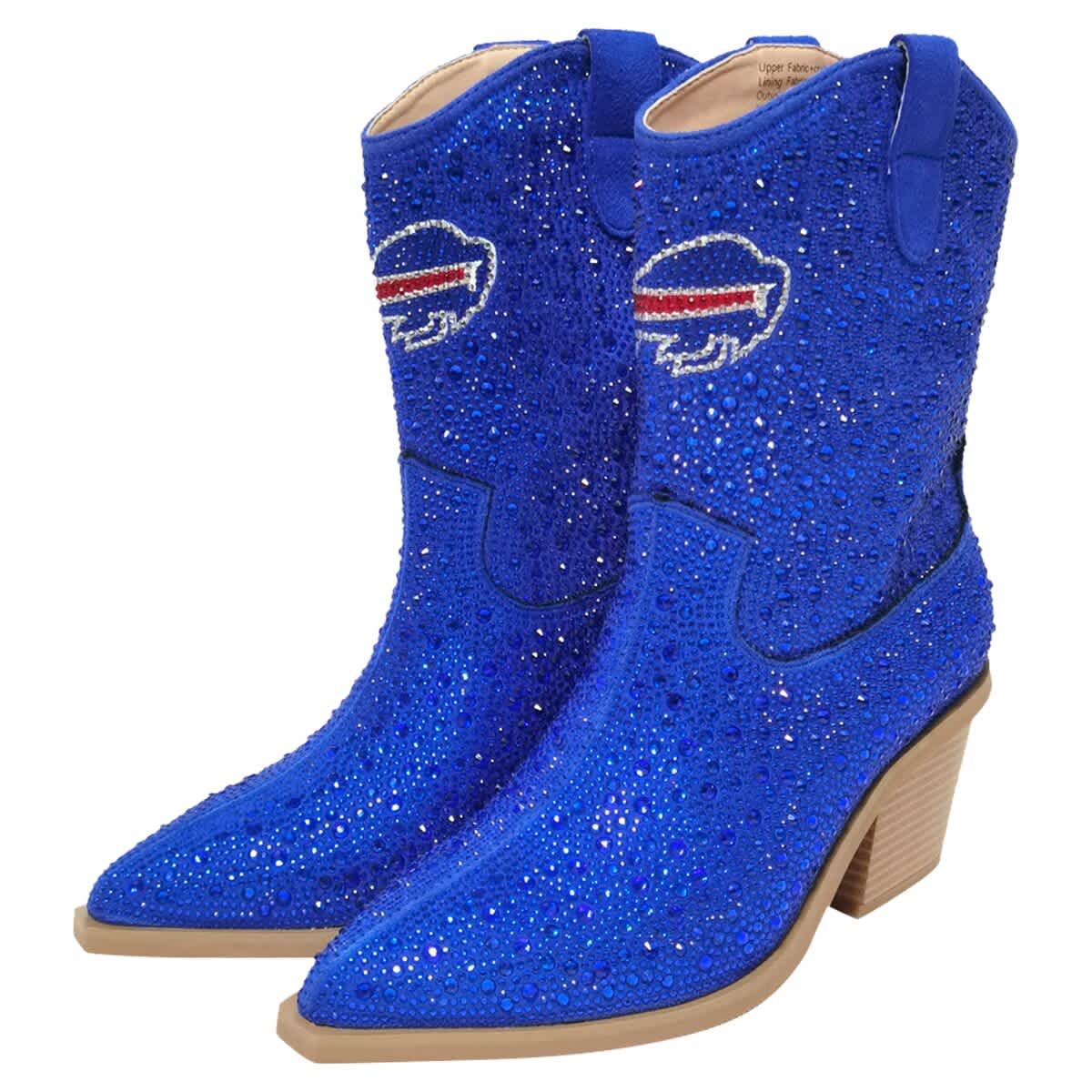 CUCE Women's Cuce  Royal Buffalo Bills Crystal Ankle Boots, Alternate, color, 