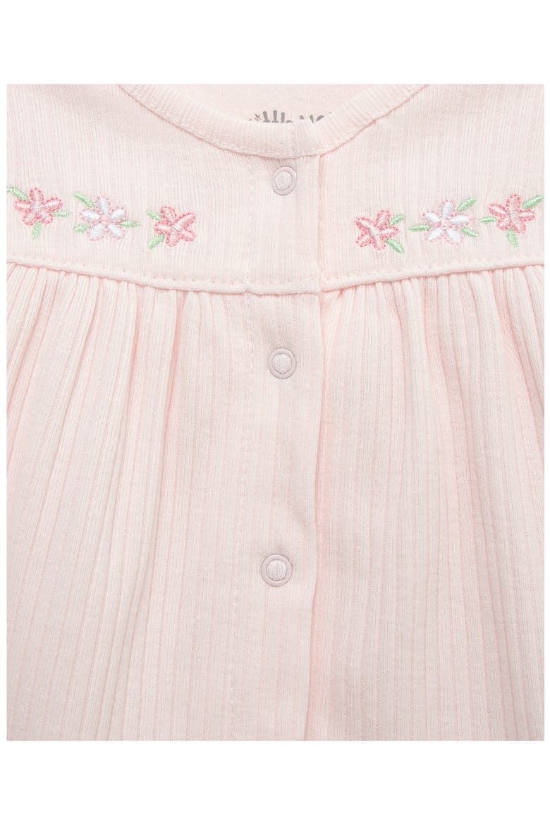 Pretty Floral Organic Cotton Cardigan, Pants & Hat Set, Alternate, color, PINK