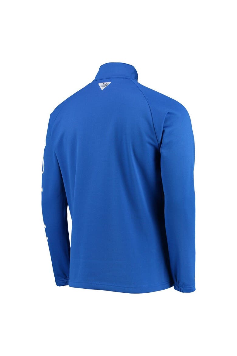 Men's Columbia Royal Kentucky Wildcats Terminal Tackle Fleece Raglan Omni-Shade Quarter-Zip Jacket, Alternate, color, Royal
