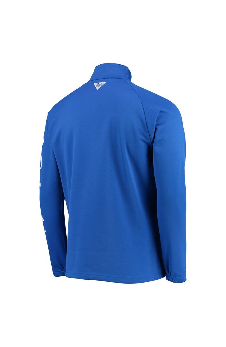 Columbia Men's Columbia Royal Kentucky Wildcats Terminal Tackle Fleece Raglan Omni-Shade Quarter-Zip Jacket, Alternate, color, Royal