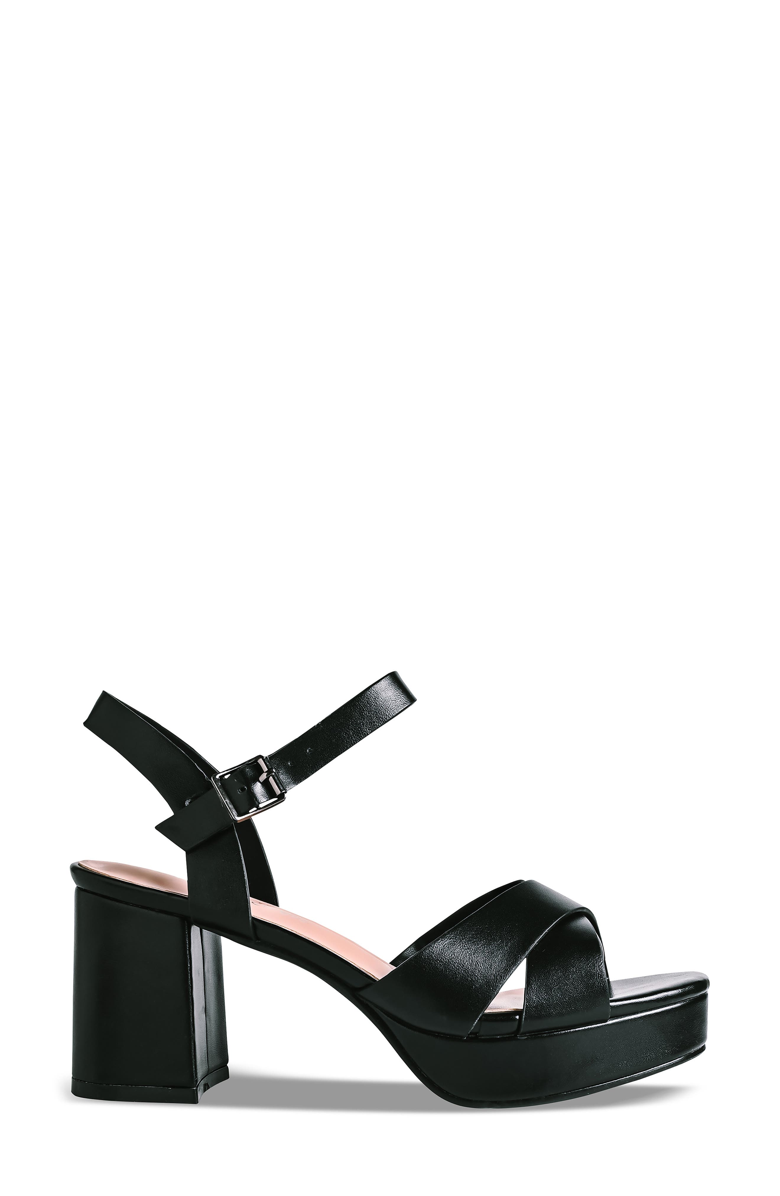 Touch Ups Toby Ankle Strap Platform Sandal, Alternate, color, Black