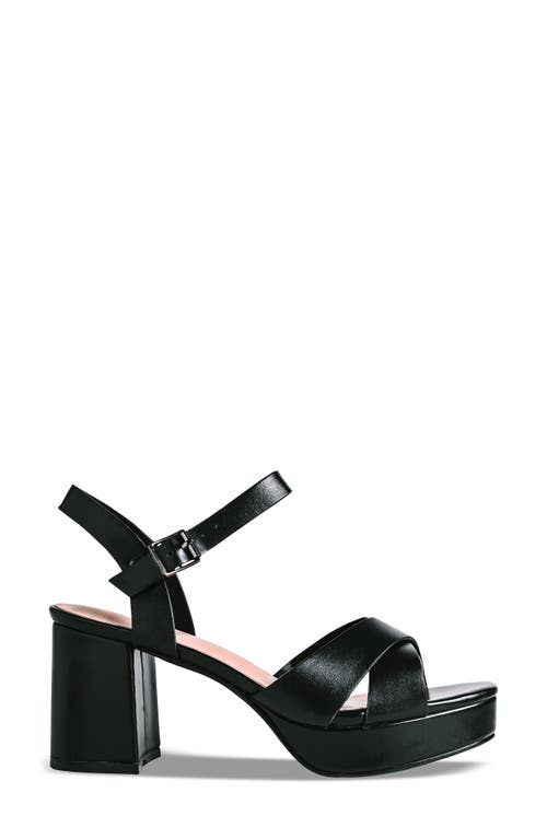 Touch Ups Toby Ankle Strap Platform Sandal In Black