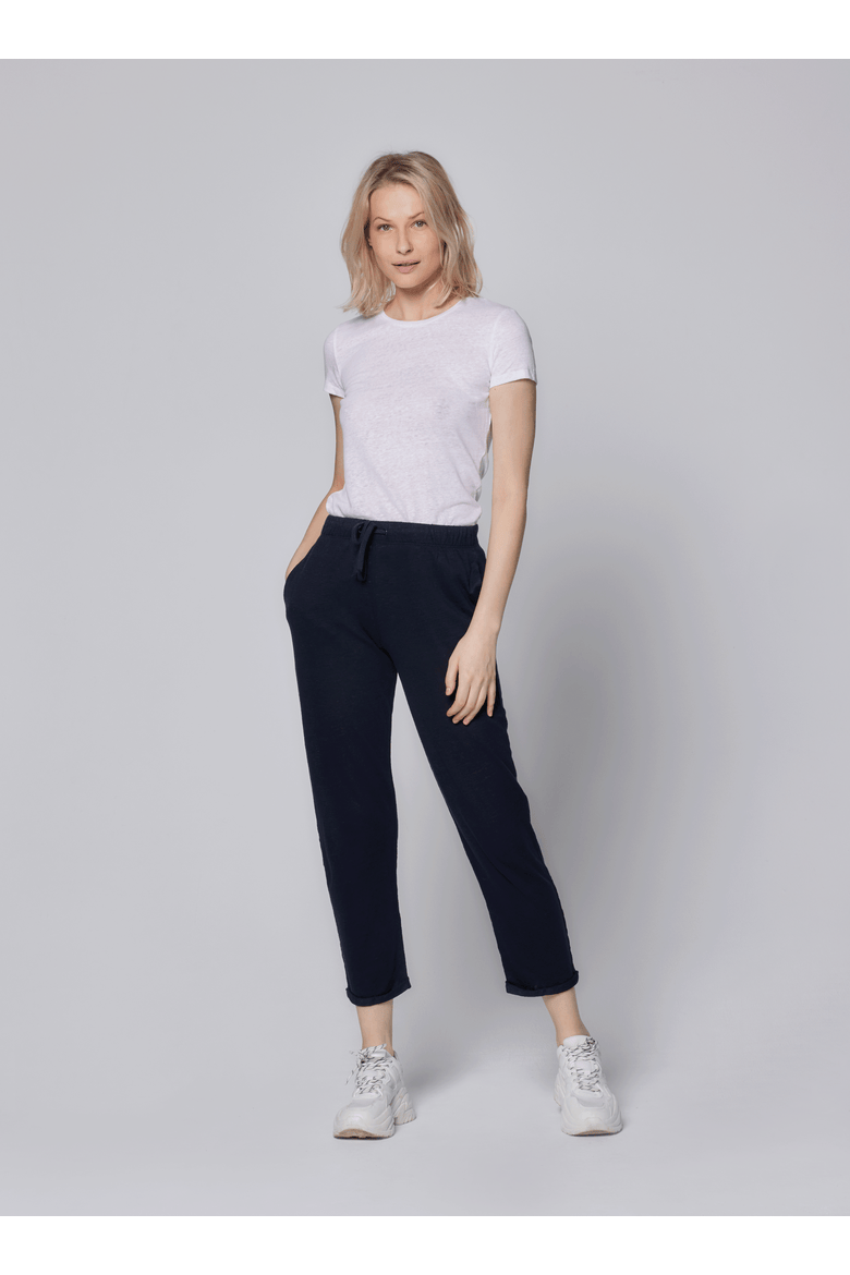 Stretch Linen Short Sleeve Crewneck T-Shirt, Alternate, color, BLANC