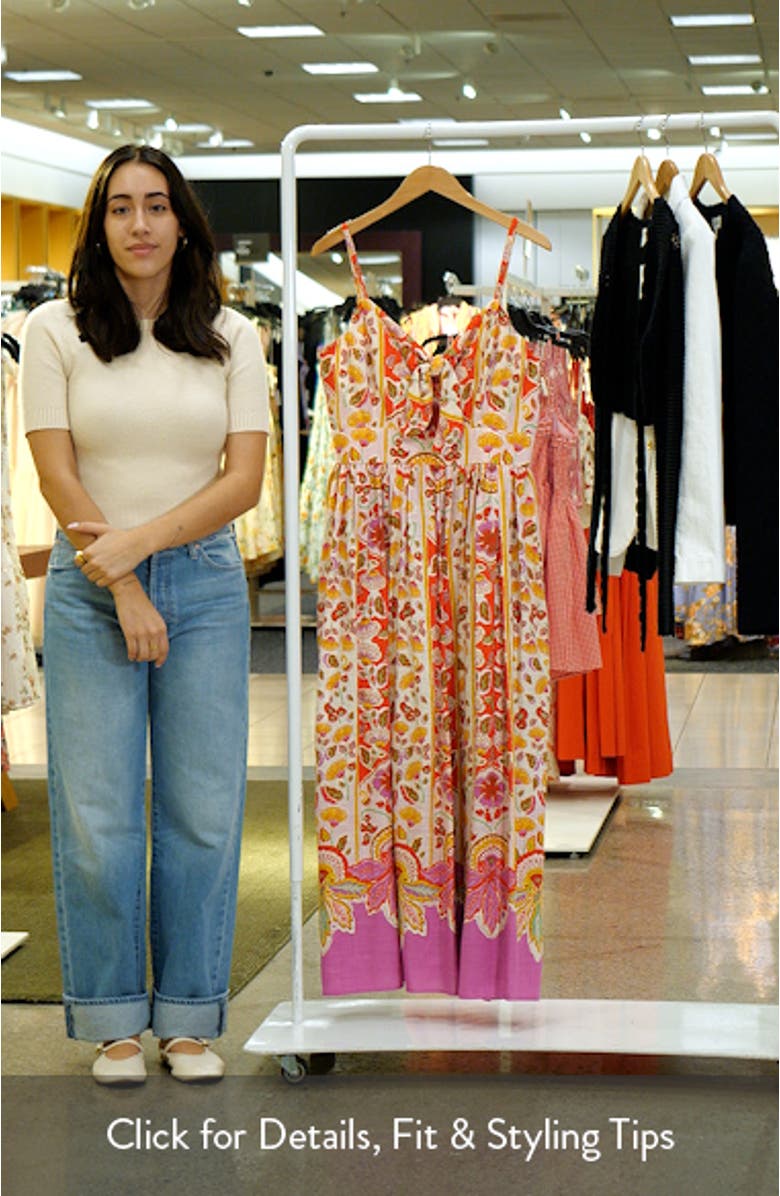 Floral Tie Front Maxi Sundress, sales video thumbnail