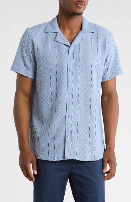 Modern Fit Textured Camp Shirt