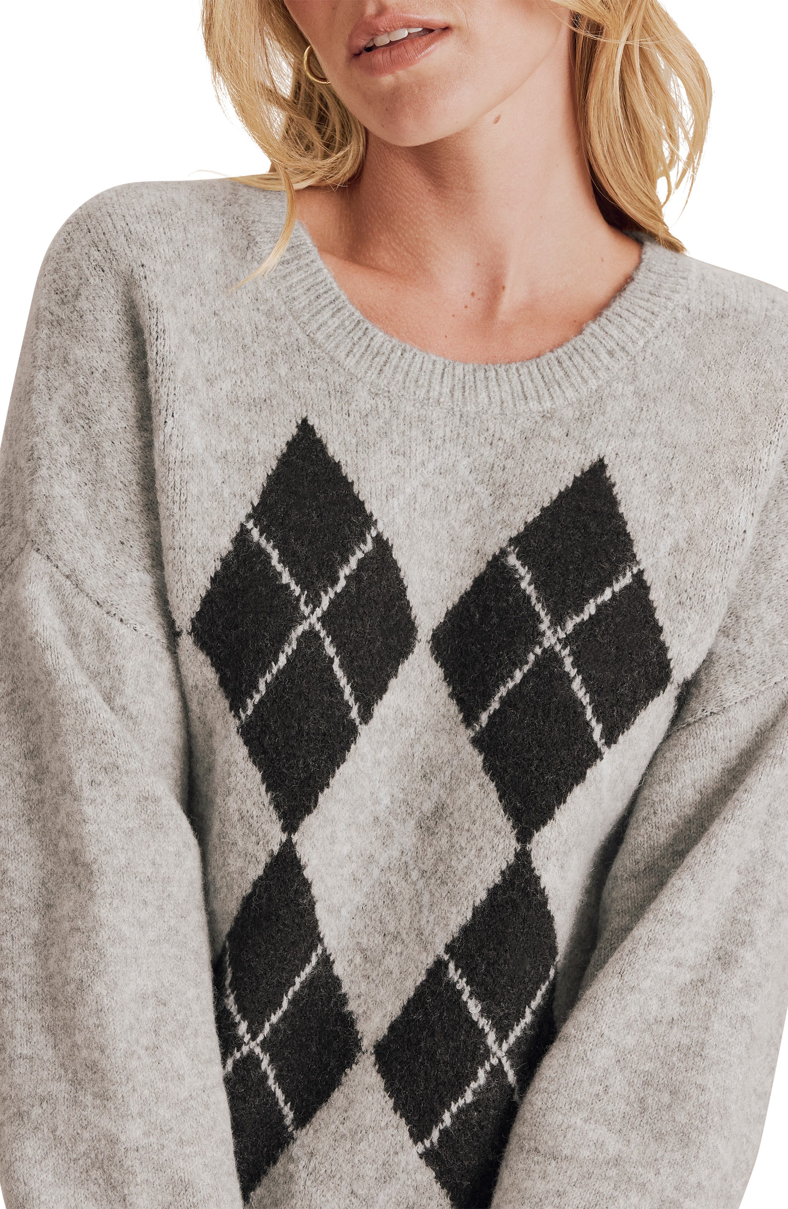 Splendid Astrid Argyle Sweater (Women) | Nordstrom