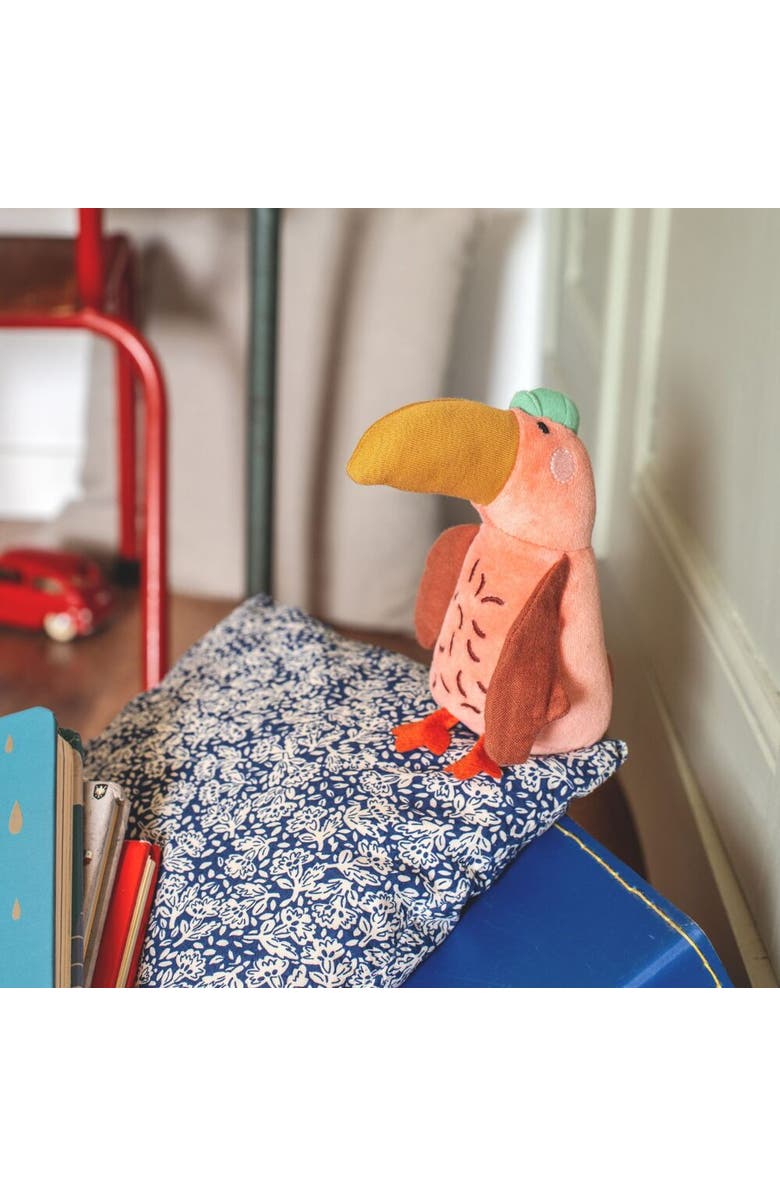 Moulin Roty Toucan Rattle The Toupitis collection, Alternate, color, Orange