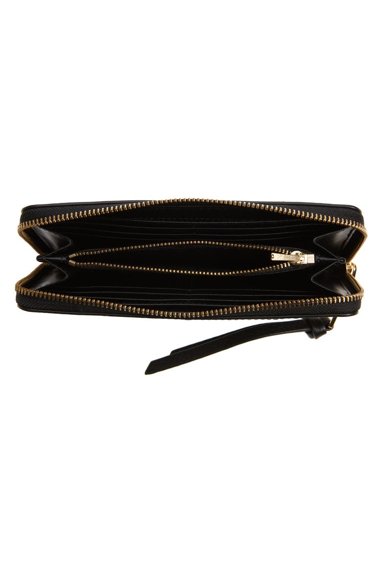 The Marc Jacobs Standard Leather Continental Wallet, Alternate, color, BLACK