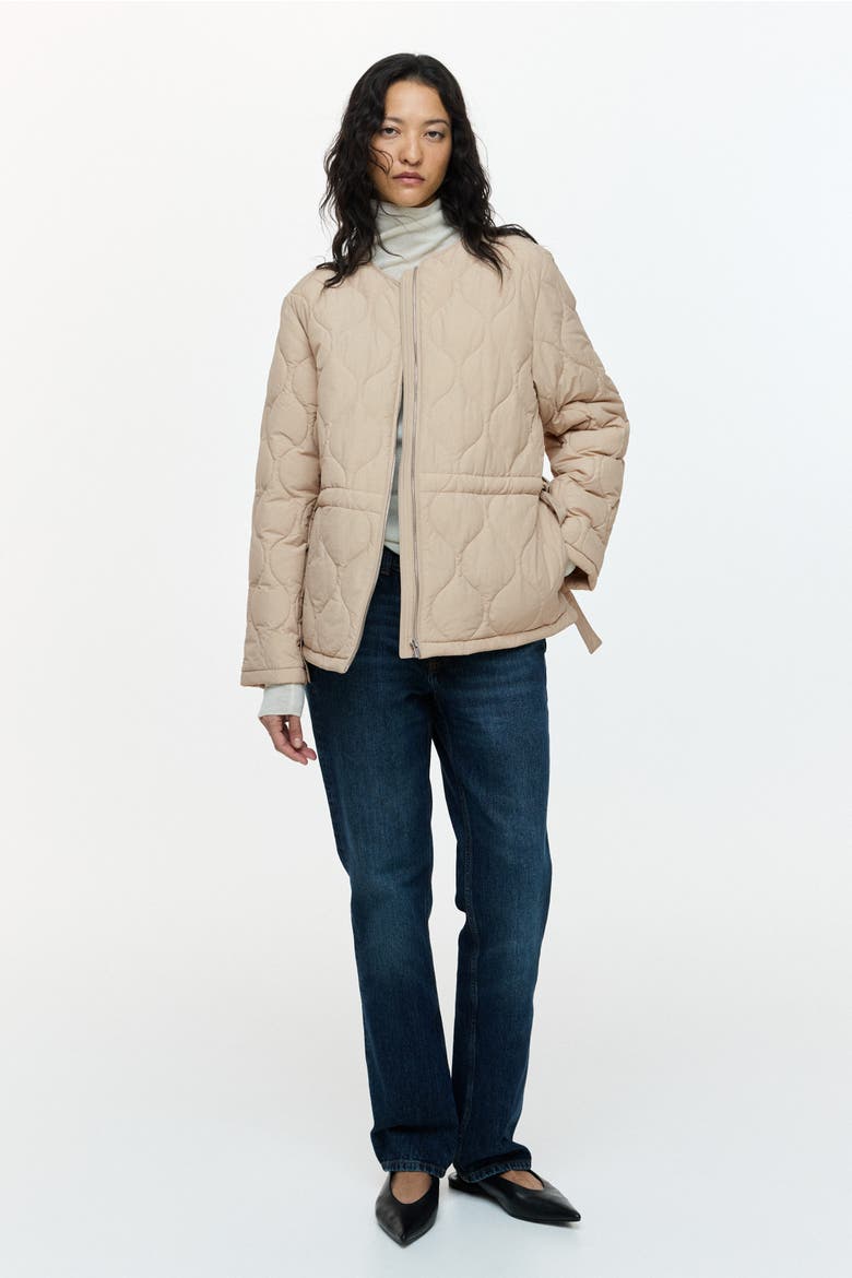 Thermolite® Quilted Jacket, Alternate, color, Light beige