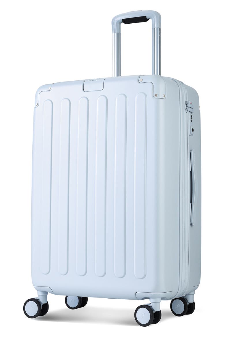 Nostos Matte Medium Spinner Suitcase, Alternate, color, AITHER BLUE