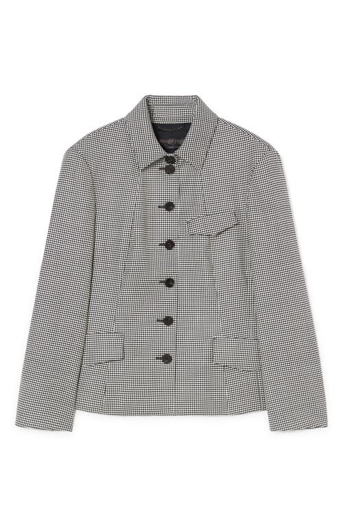 MARINA RINALDI MARINA RINALDI TEGLIA HOUNDSTOOTH VIRGIN WOOL TWILL JACKET