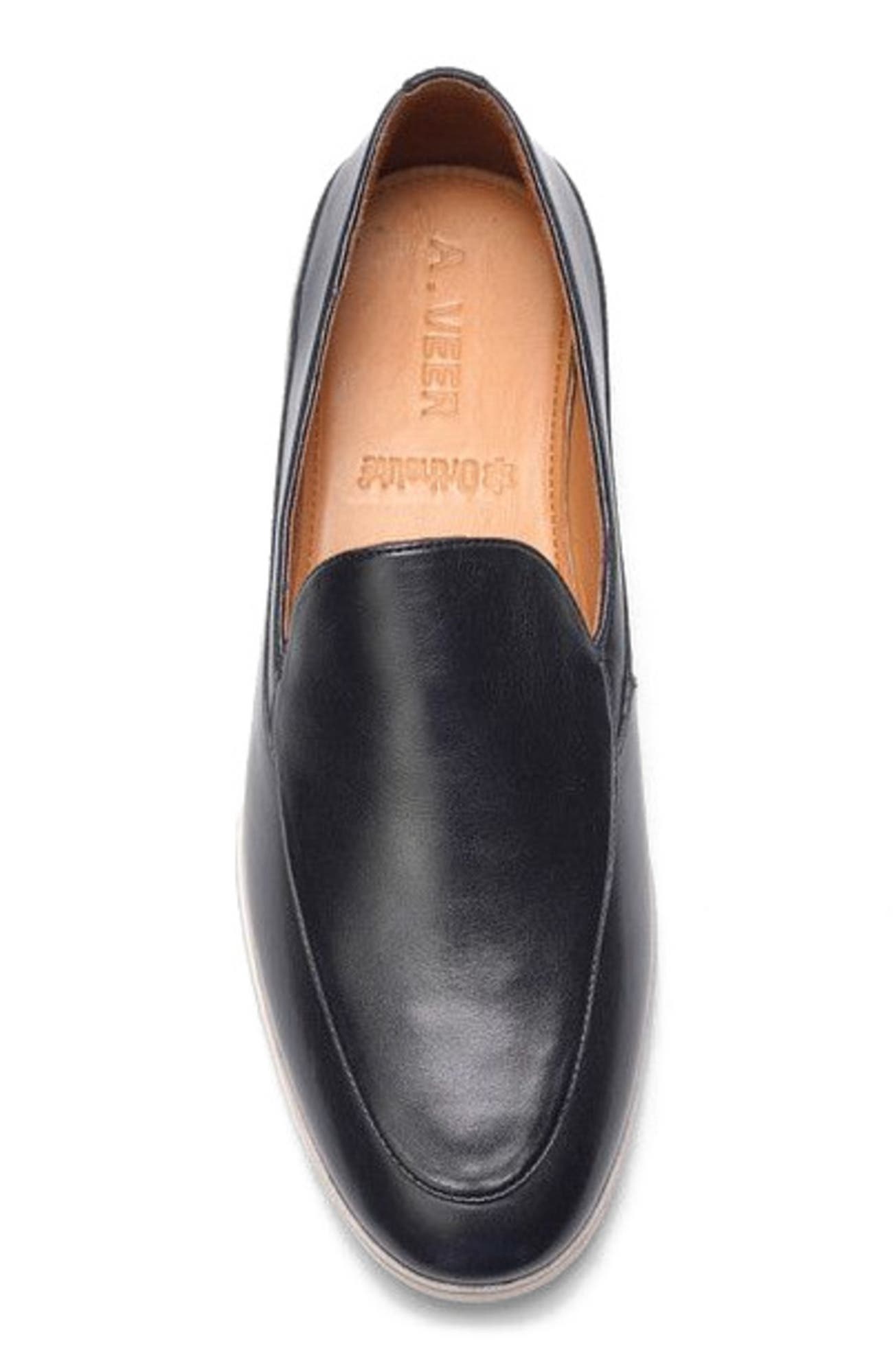 A. Veer Willow Loafer, Alternate, color, Black Leather