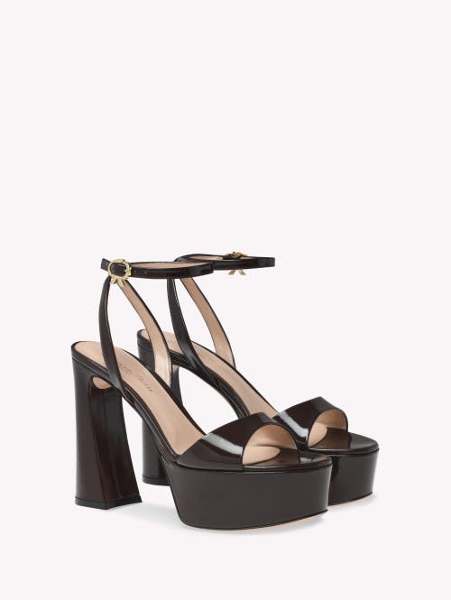 Gianvito Rossi Nuit Leather Ankle-strap Platform Sandals In Red