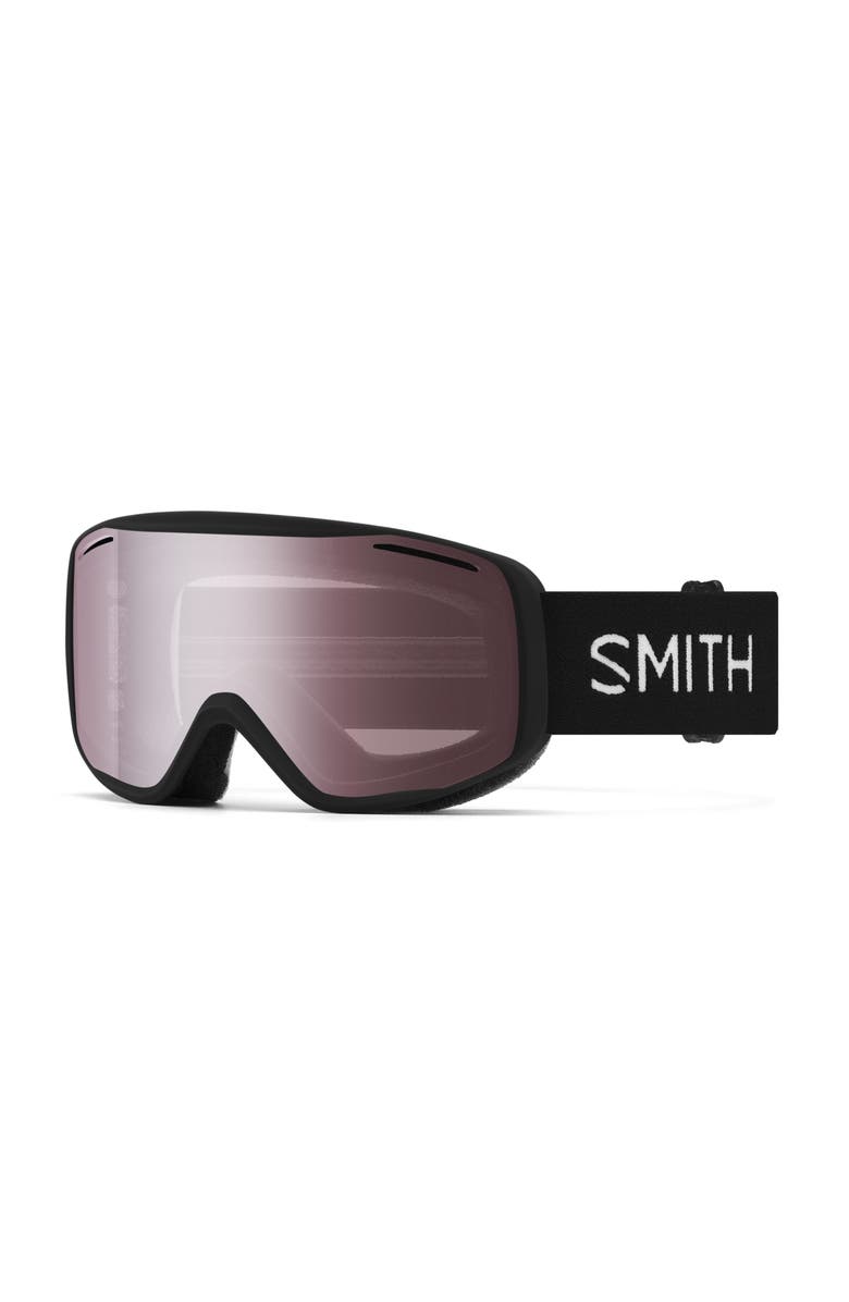 Smith Rally Cylindrical Carbonic-X Small Frame Snow Goggles, Main, color, Black / Ignitor Mirror