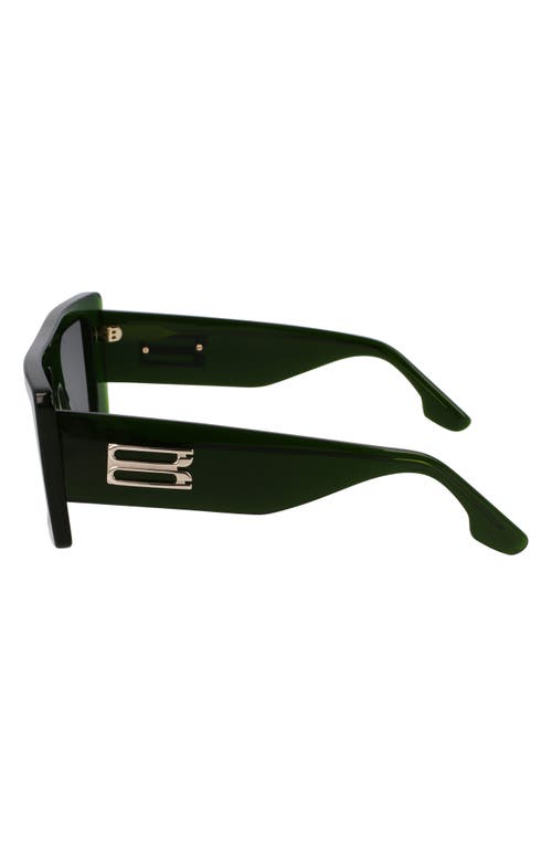 Victoria Beckham Vb Monogram 51mm Rectangular Sunglasses In Green