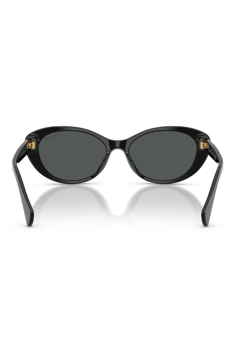 RA5350U 53mm Oval Sunglasses, Alternate, color, SHINY BLACK / GREY