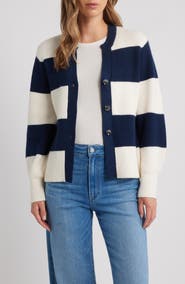 525 America Lottie Rugby Stripe Cardigan