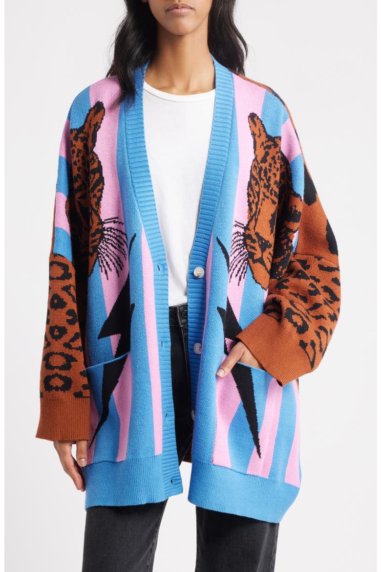 Do What You Want Oversize Cardigan, Alternate, color, BLACK