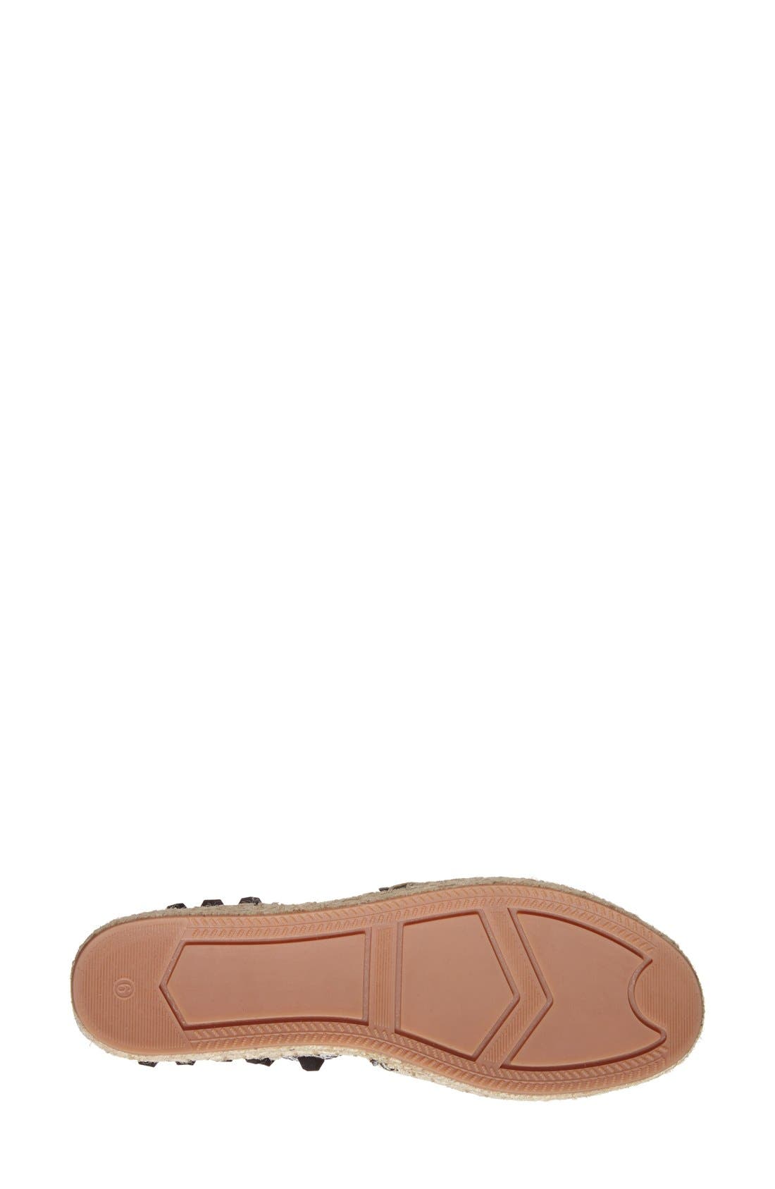 'Gilles' Espadrille Flat, Alternate, color, WHITE/SPOTTED CAVIAR