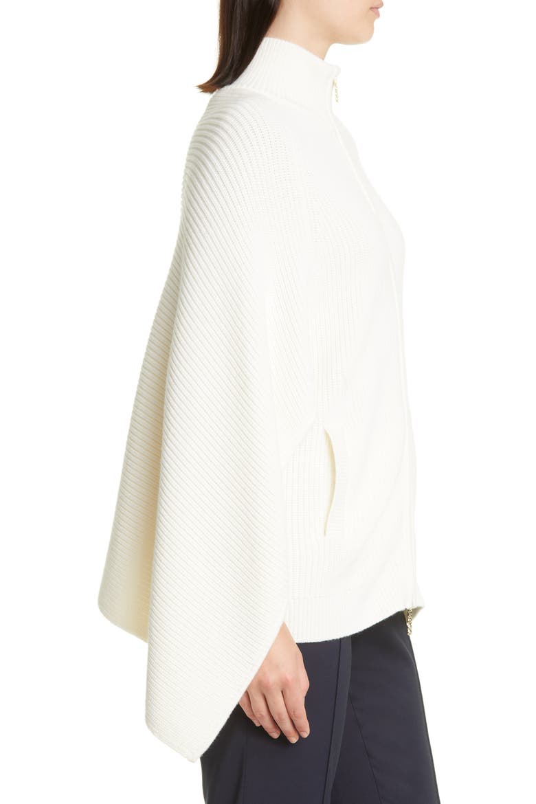 Leilane Cape Sleeve Wool Blend Cardigan, Alternate, color, OPEN WHT