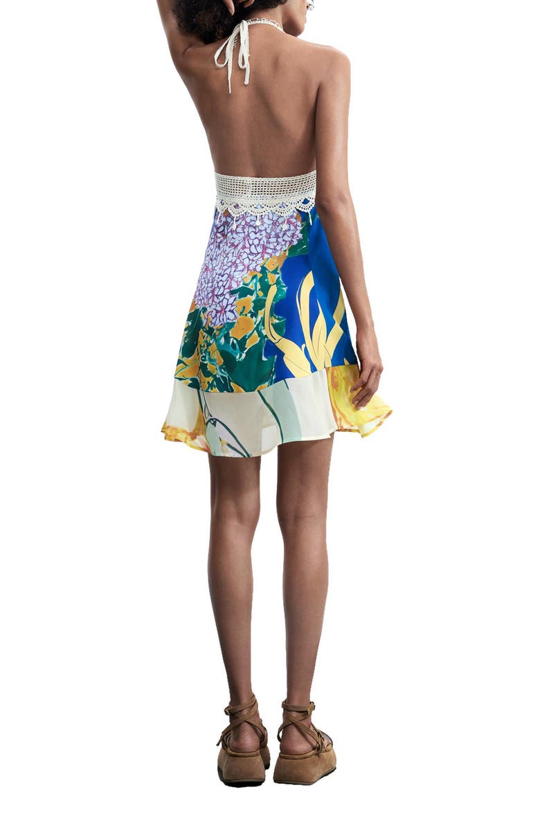 Desigual Sleeveless Crochet Minidress, Alternate, color, 