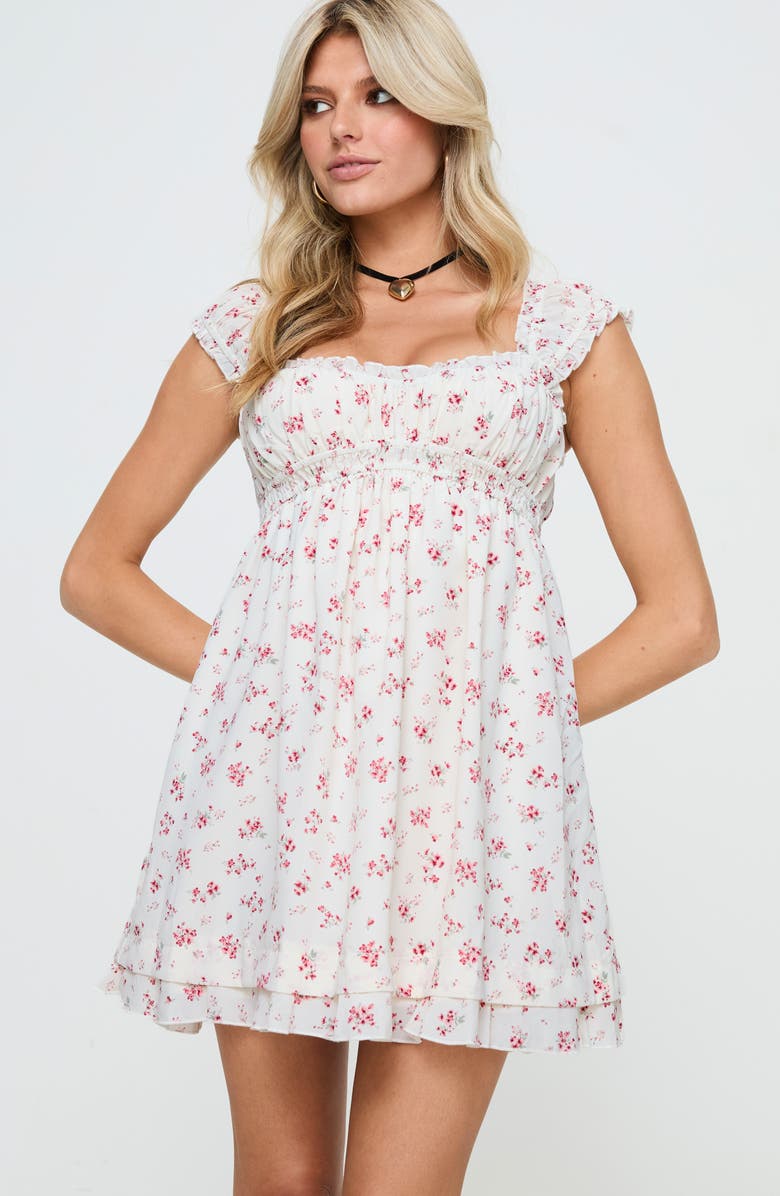 Princess Polly Carlita Floral Babydoll Minidress, Alternate, color, 