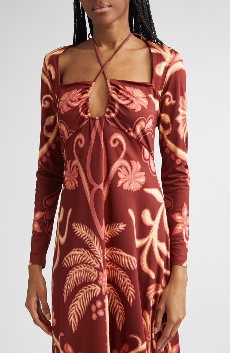 Johanna Ortiz Festive Performance Long Sleeve Jersey Maxi Dress, Alternate, color,