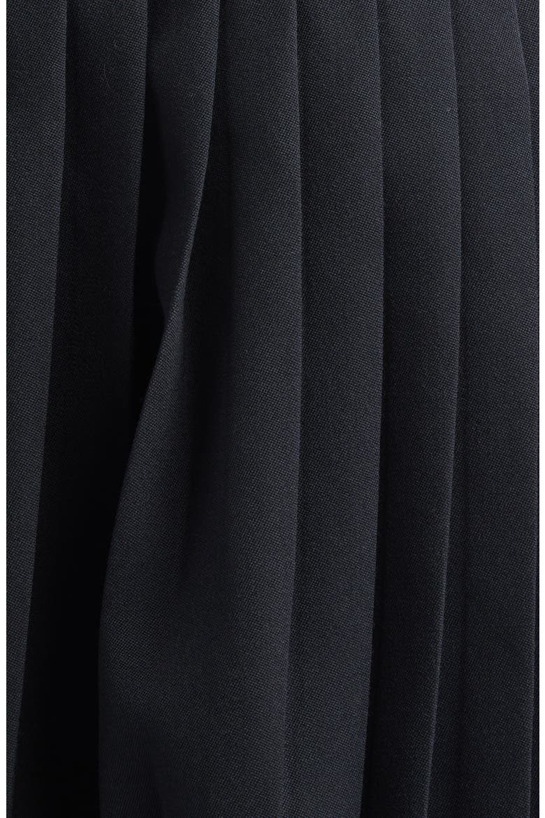 Belted Wool Grain de Poudre Minidress, Alternate, color, BLACK