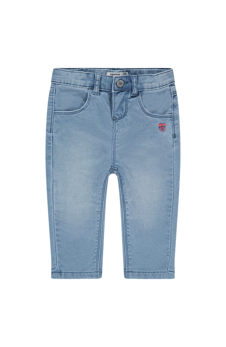 BABYFACE Bow Applique Denim, Main, color, Medium Blue Denim