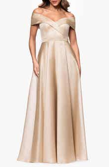 Xscape Evenings Off the Shoulder Organza Gown