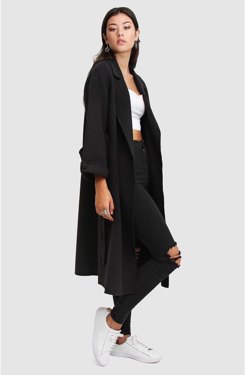 Belle & Bloom Stay Wild Oversized Wool Coat, Alternate, color, Black