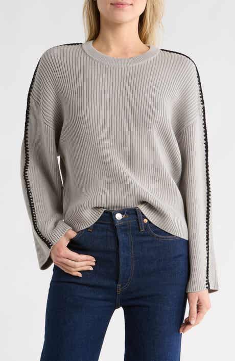 rag & bone Isabella Crewneck Cotton Ribbed Sweater