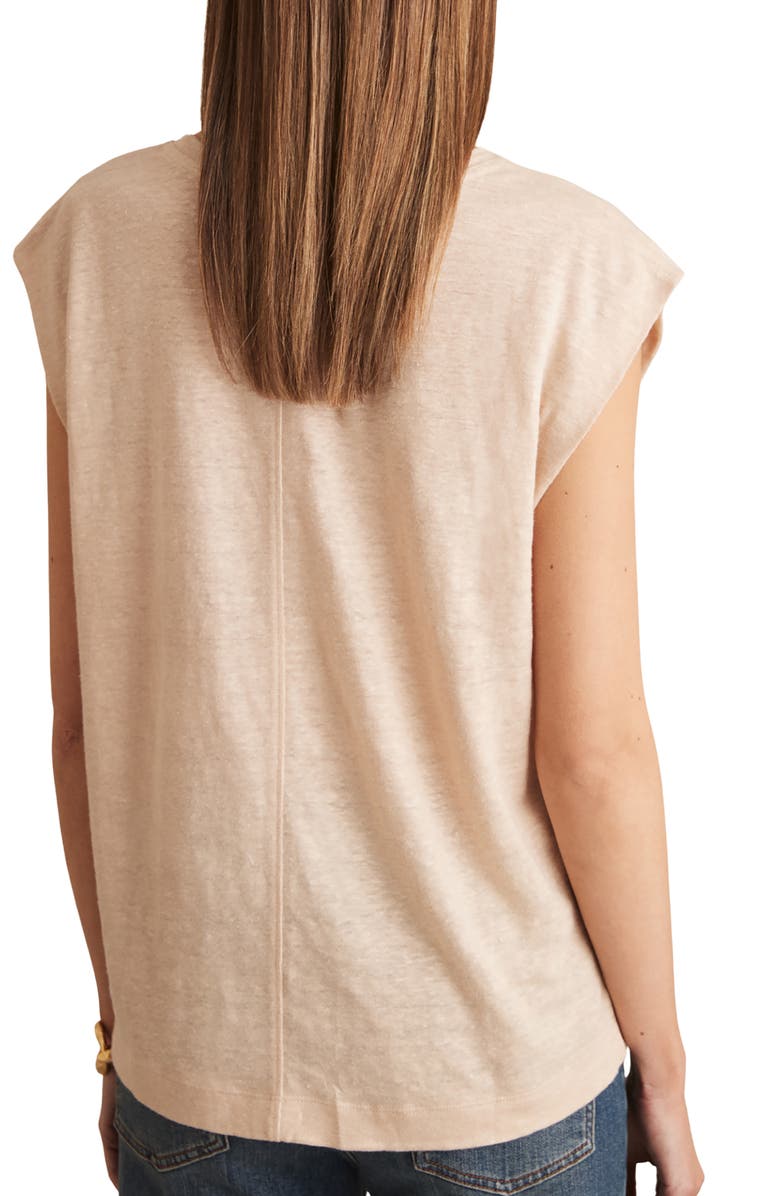 Reiss Mara Linen T-Shirt, Alternate, color, Peach