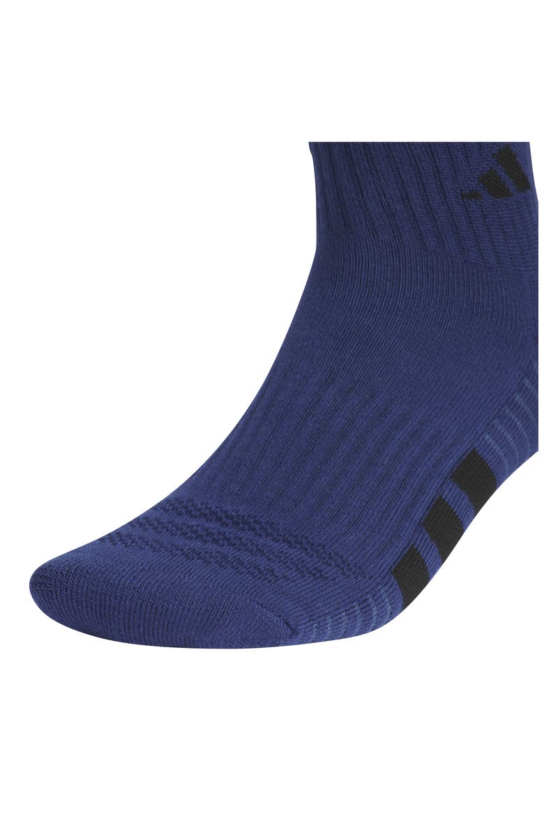 Cushioned 4.0 3-Pack Quarter Socks, Alternate, color, DARK BLUE/ WHITE/ HEATHER