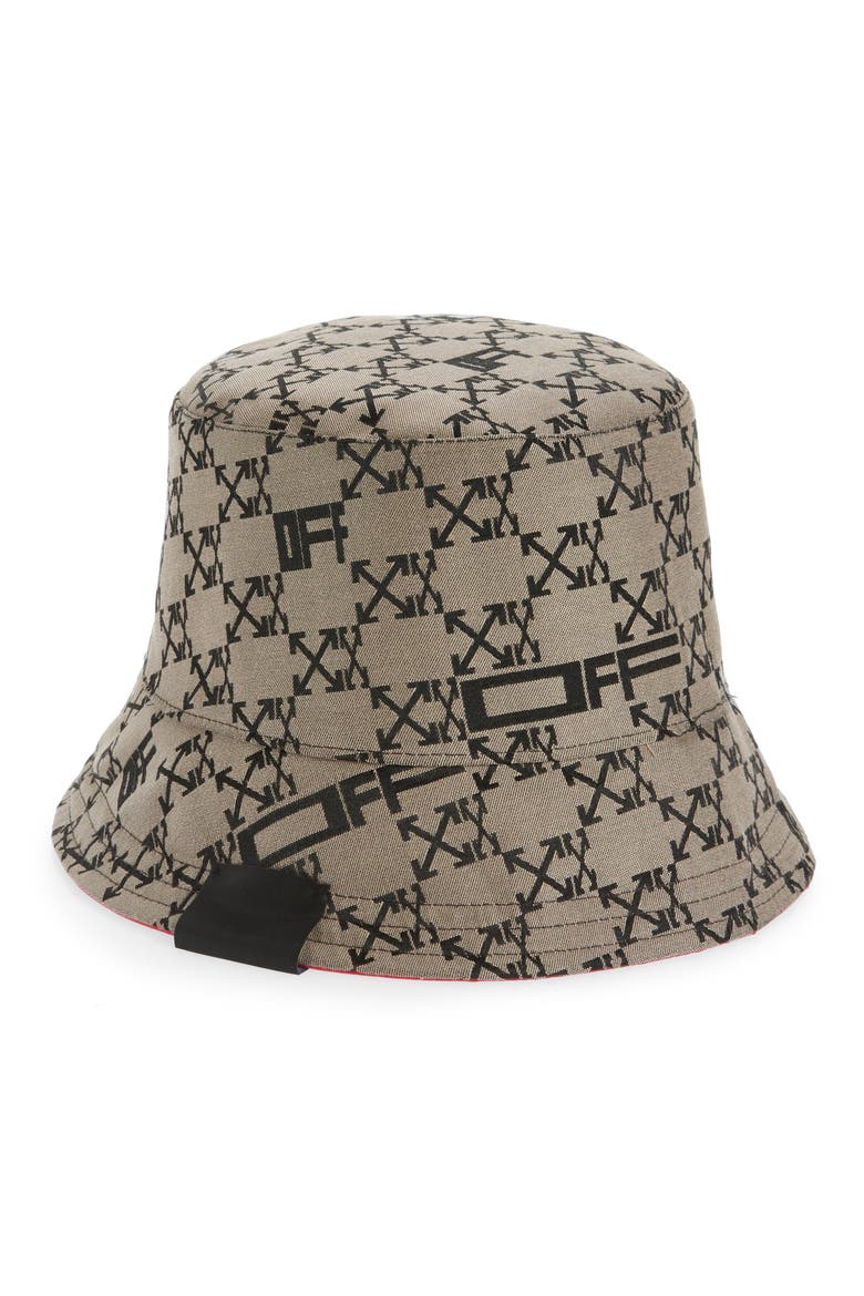 Monogram Reversible Bucket Hat, Alternate, color, BROWN/ FUSCHIA